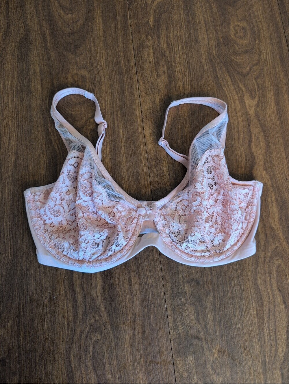Victoria’s Secret Body by Victoria Unlined Demi Lace Bra 34DDD Blush Rose